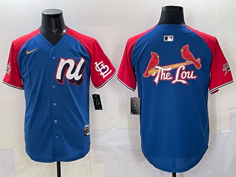 Men St.Louis Cardinals Blank Blue red All star 2025 Nike MLB Jersey style 02